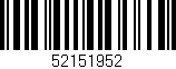 Código de barras (EAN, GTIN, SKU, ISBN): '52151952'