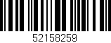 Código de barras (EAN, GTIN, SKU, ISBN): '52158259'