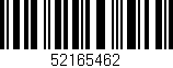 Código de barras (EAN, GTIN, SKU, ISBN): '52165462'