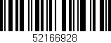 Código de barras (EAN, GTIN, SKU, ISBN): '52166928'