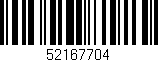 Código de barras (EAN, GTIN, SKU, ISBN): '52167704'