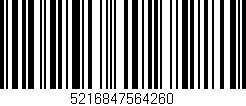 Código de barras (EAN, GTIN, SKU, ISBN): '5216847564260'