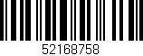Código de barras (EAN, GTIN, SKU, ISBN): '52168758'