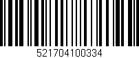 Código de barras (EAN, GTIN, SKU, ISBN): '521704100334'