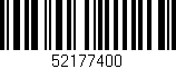 Código de barras (EAN, GTIN, SKU, ISBN): '52177400'