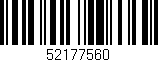 Código de barras (EAN, GTIN, SKU, ISBN): '52177560'