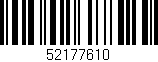 Código de barras (EAN, GTIN, SKU, ISBN): '52177610'