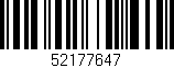 Código de barras (EAN, GTIN, SKU, ISBN): '52177647'
