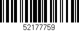 Código de barras (EAN, GTIN, SKU, ISBN): '52177759'