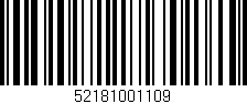 Código de barras (EAN, GTIN, SKU, ISBN): '52181001109'