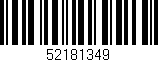 Código de barras (EAN, GTIN, SKU, ISBN): '52181349'