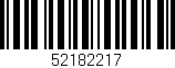 Código de barras (EAN, GTIN, SKU, ISBN): '52182217'