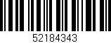 Código de barras (EAN, GTIN, SKU, ISBN): '52184343'
