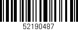 Código de barras (EAN, GTIN, SKU, ISBN): '52190487'