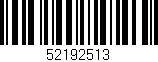 Código de barras (EAN, GTIN, SKU, ISBN): '52192513'