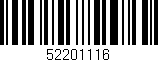 Código de barras (EAN, GTIN, SKU, ISBN): '52201116'