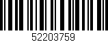 Código de barras (EAN, GTIN, SKU, ISBN): '52203759'