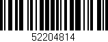 Código de barras (EAN, GTIN, SKU, ISBN): '52204814'