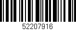 Código de barras (EAN, GTIN, SKU, ISBN): '52207916'