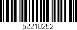 Código de barras (EAN, GTIN, SKU, ISBN): '52210252'