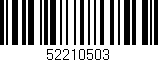 Código de barras (EAN, GTIN, SKU, ISBN): '52210503'