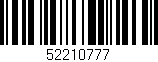 Código de barras (EAN, GTIN, SKU, ISBN): '52210777'