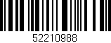 Código de barras (EAN, GTIN, SKU, ISBN): '52210988'