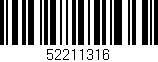 Código de barras (EAN, GTIN, SKU, ISBN): '52211316'