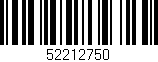 Código de barras (EAN, GTIN, SKU, ISBN): '52212750'