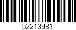 Código de barras (EAN, GTIN, SKU, ISBN): '52213981'