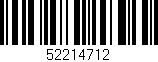 Código de barras (EAN, GTIN, SKU, ISBN): '52214712'