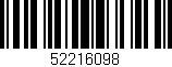 Código de barras (EAN, GTIN, SKU, ISBN): '52216098'