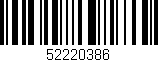 Código de barras (EAN, GTIN, SKU, ISBN): '52220386'