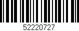 Código de barras (EAN, GTIN, SKU, ISBN): '52220727'