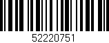 Código de barras (EAN, GTIN, SKU, ISBN): '52220751'