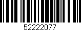 Código de barras (EAN, GTIN, SKU, ISBN): '52222077'