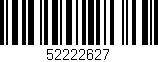 Código de barras (EAN, GTIN, SKU, ISBN): '52222627'