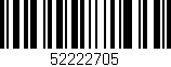 Código de barras (EAN, GTIN, SKU, ISBN): '52222705'