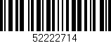 Código de barras (EAN, GTIN, SKU, ISBN): '52222714'