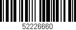 Código de barras (EAN, GTIN, SKU, ISBN): '52226660'