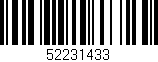 Código de barras (EAN, GTIN, SKU, ISBN): '52231433'