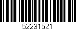 Código de barras (EAN, GTIN, SKU, ISBN): '52231521'