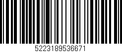 Código de barras (EAN, GTIN, SKU, ISBN): '5223189536671'