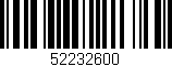 Código de barras (EAN, GTIN, SKU, ISBN): '52232600'