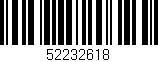 Código de barras (EAN, GTIN, SKU, ISBN): '52232618'