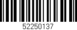 Código de barras (EAN, GTIN, SKU, ISBN): '52250137'