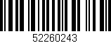 Código de barras (EAN, GTIN, SKU, ISBN): '52260243'