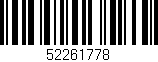 Código de barras (EAN, GTIN, SKU, ISBN): '52261778'
