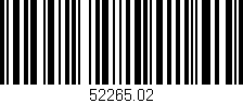 Código de barras (EAN, GTIN, SKU, ISBN): '52265.02'
