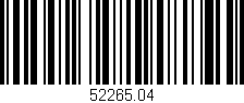 Código de barras (EAN, GTIN, SKU, ISBN): '52265.04'